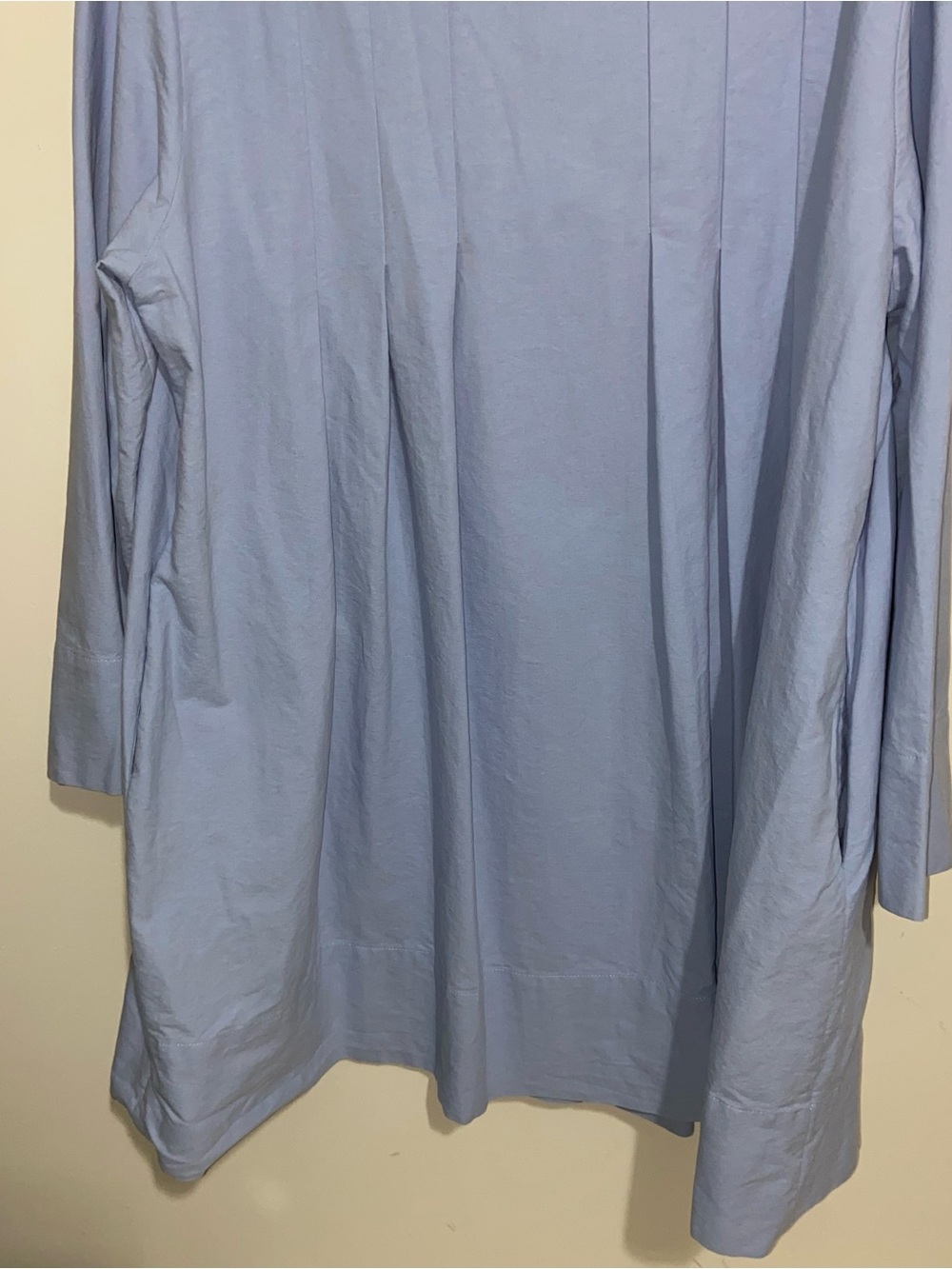 Tuckernuck Dress Womens XXL Sky Blue Luella Pleated Mini Shirtdress Coastal NWT - Picture 12 of 15